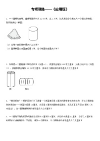 【专项训练】《应用题》--2021-2022学年数学六年级下册北师大版（含答案）