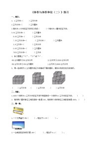 小学西师大版体积与体积单位练习