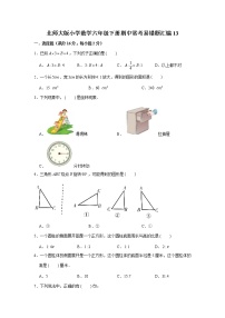 北师大版小学数学六年级下册期中常考易错题汇编13