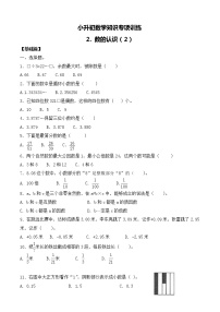 小升初数学知识专项训练一 数与代数