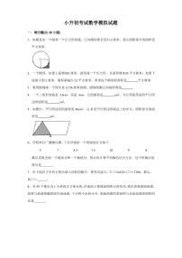 六年级小升初数学考试试卷(含答案)