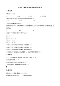 北师大版六年级下册面的旋转测试题