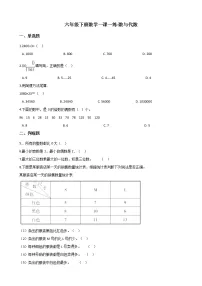 北师大版六年级下册数与代数综合训练题