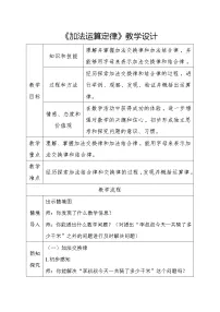 人教版四年级下册加法运算定律教案及反思