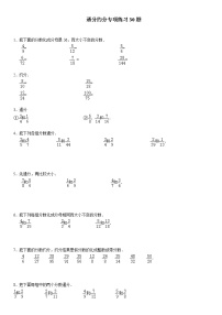 数学四 分数的意义和性质复习练习题