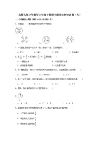 北师大版小学数学六年级下册期中满分必刷特训卷（九）