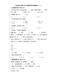 北师大版小学数学三年级下册期中满分必刷特训卷（十三）（word版，含答案）