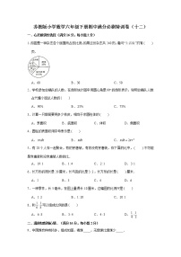 苏教版小学数学六年级下册期中满分必刷特训卷（十二）（word版，含答案）