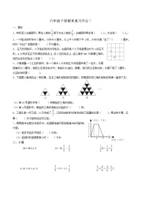 苏教版数学六年级下册期末复习作业7