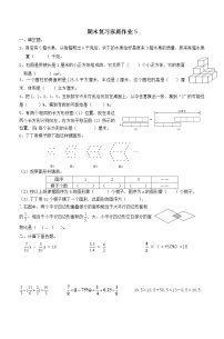 苏教版数学六年级下册期末复习家庭作业5