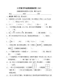 小学数学毕业模拟测试卷(06)（无答案）