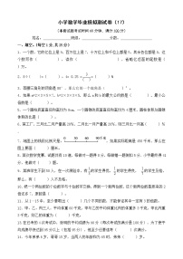 小学数学毕业模拟测试卷(17)（无答案）