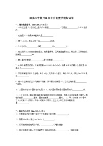 【精品】各地小升初数学模拟试卷及解析黑龙江省牡丹江市