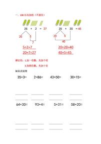 一年级下册100以内加减法练习题