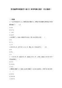 小学数学青岛版 (六三制)四年级下册二 节能减排--用字母表示数单元测试测试题