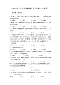 【小升初易错】2021-2022学年数学六年级小升初测试卷-（附答案）-人教版