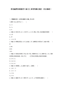 小学数学青岛版 (六三制)四年级下册二 节能减排--用字母表示数单元测试随堂练习题