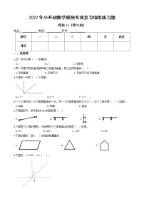 2022年小升初数学模块专项复习培优练习题 模块12《线与角》（有答案，带解析）