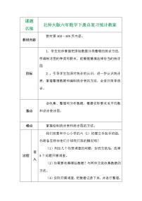 北师大版六年数学下册总复习统计教案