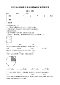 2022年小升初数学历年考试真题汇编专项复习 专题19《圆》（有答案，带解析）