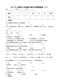 2022年人教版小升初数学最后冲刺押题卷（八）（有答案，带解析）