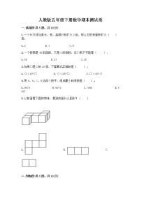 人教版五年级下册数学期末测试卷【完整版】