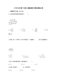 小学五年级下册人教版数学期末测试卷附答案（综合卷）