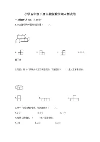 小学五年级下册人教版数学期末测试卷附答案(综合卷)
