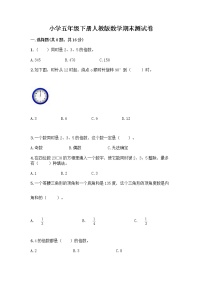 小学五年级下册人教版数学期末测试卷附答案（B卷）