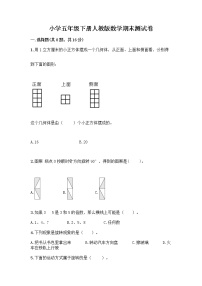 小学五年级下册人教版数学期末测试卷附答案（预热题） (2)