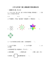 小学五年级下册人教版数学期末测试卷附答案（达标题）