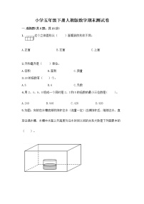 小学五年级下册人教版数学期末测试卷附参考答案（预热题）