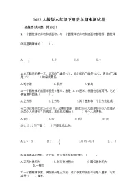 2022人教版六年级下册数学期末测试卷及答案解析 (2)