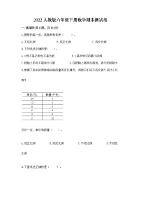 2022人教版六年级下册数学期末测试卷带答案