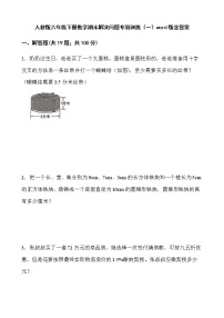 人教版六年级下册数学期末解决问题专项训练（一）word版含答案