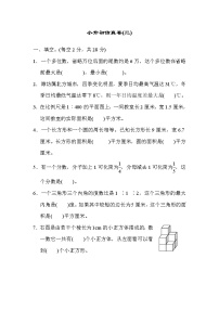 青岛版数学六年级小升初复习仿真卷(三) (含答案)