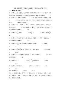 2021-2022学年下学期六年级数学总复习专项训练数与代数（二）（人教版，含答案）