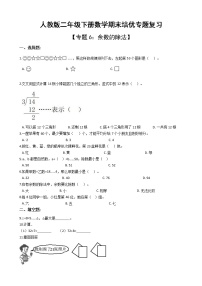 人教版二年级下册数学期末培优专题复习 专题6 余数的除法（有答案，带解析）