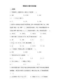 整数和小数专项突破（试题）-六年级下册数学人教版