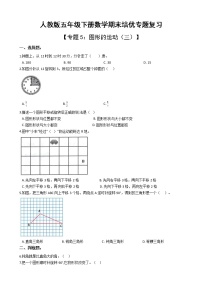 人教版五年级下册数学期末培优专题复习 专题5 图形的运动（三）（有答案，带解析）