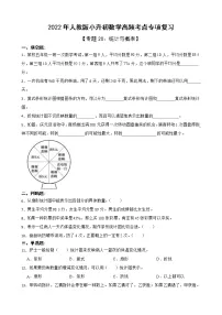 2022年人教版小升初数学高频考点专项复习 专题20：统计与概率（有答案，带解析）