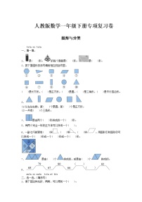 一年级下册数学试题- 期末专项测试——图形与分类 人教版（含答案）