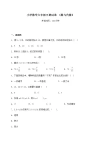 六年级下册数学专题复习【数与代数】练习题人教版（无答案）