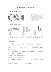 一年级下册数学试题  期末复习 专项训练卷一  数与运算 北师大版（有答案）