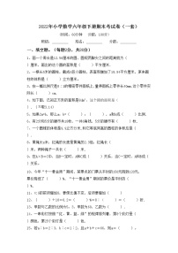 2022年小学数学六年级下册期末考试卷(一套)