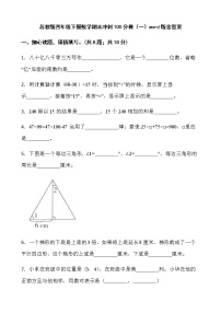 苏教版四年级下册数学期末冲刺100分卷（一）word版含答案 (1)