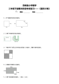 【基础巩固】《图形计算》  2021-2022学年数学三年级下册  苏教版