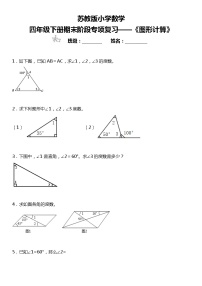 【基础巩固】《图形计算》  2021-2022学年数学四年级下册  苏教版