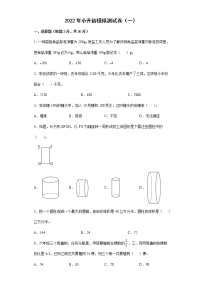 2022年内蒙古科左中旗小学数学小升初模拟测试卷（一）（含答案）