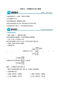 专题06 有理数的分类与数轴-2022年小升初数学无忧衔接（通用版）